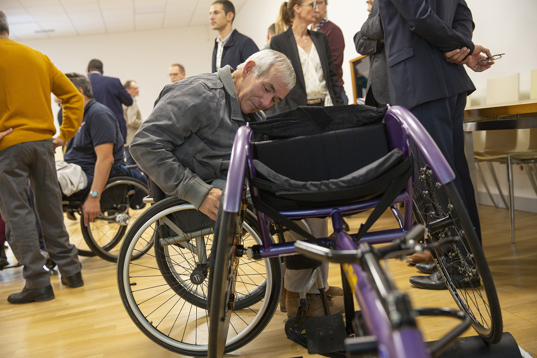 Le fauteil de Julien Casoli, multi-médaillé de bronze paralympique - Crédit photo Région Bourgogne-Franche-Comté / David Cesbron