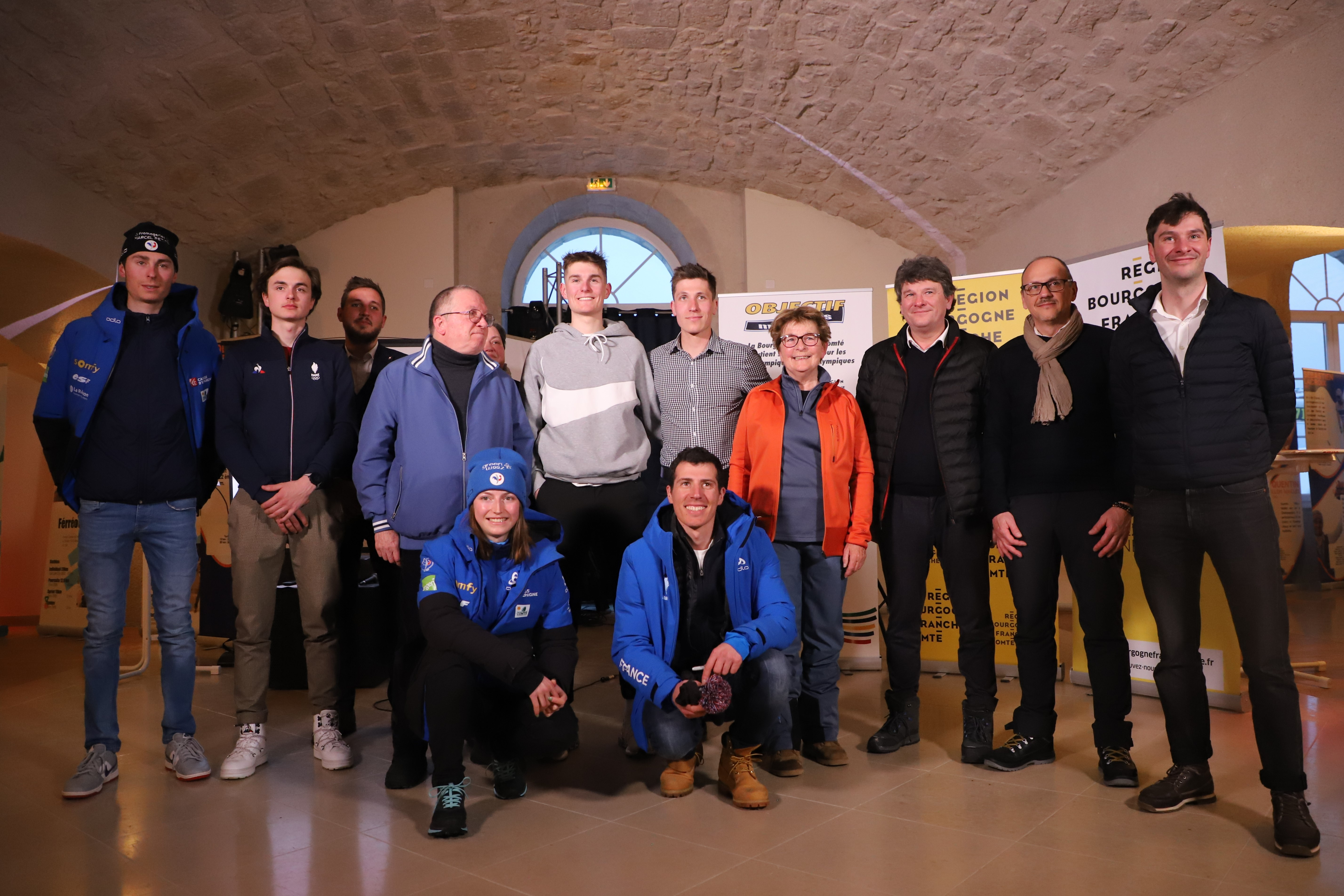 Cérémonie en l'honneur des athlètes olympiques, samedi 2 avril, au Fort des Rousses - Photo Edwige Prompt