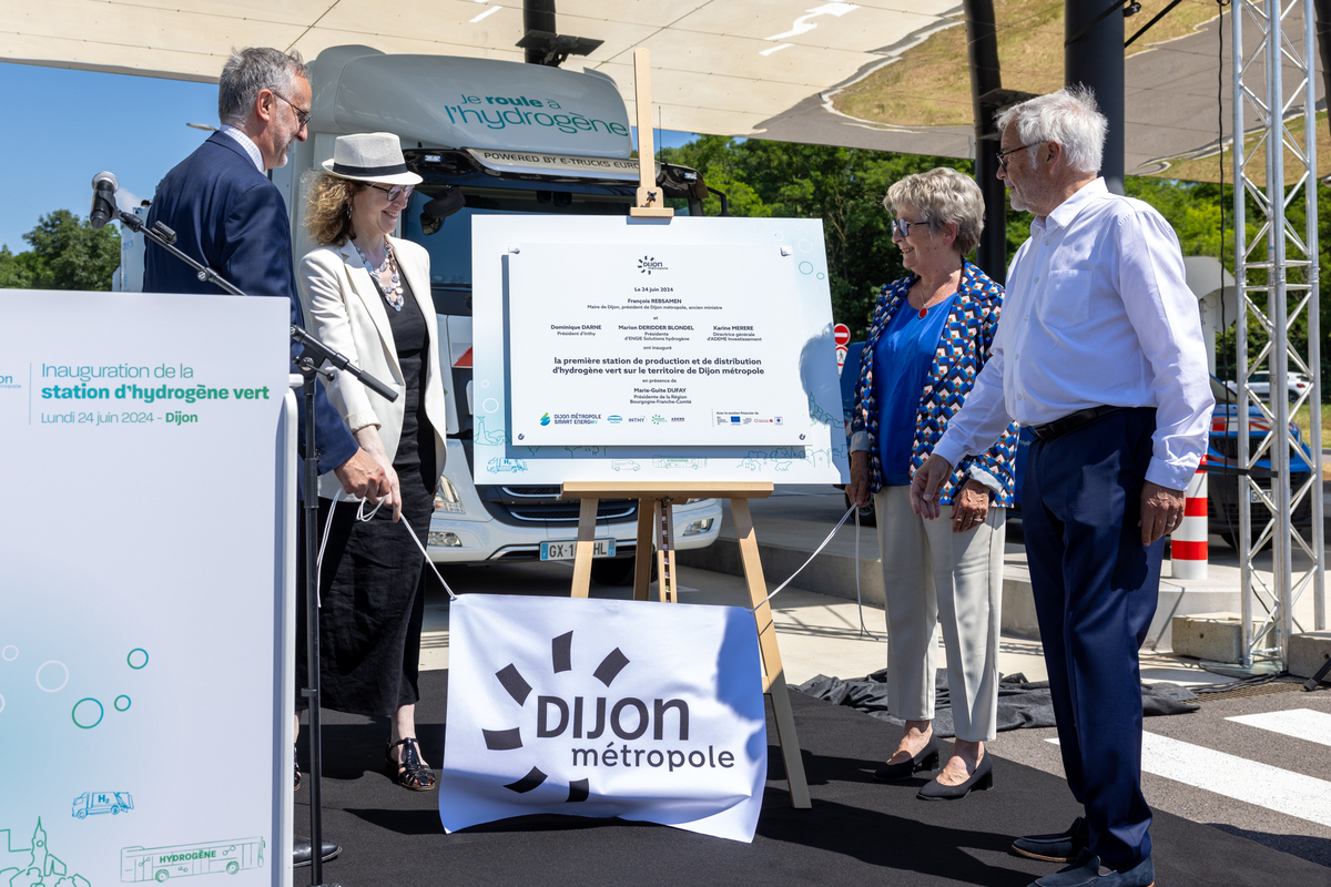 La station de production et de distribution d’hydrogène dijonnaise officiellement inaugurée - Photo Xavier Ducordeaux