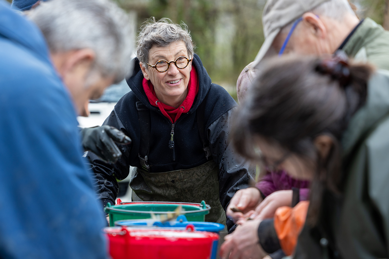 Christine Roubez, piscicultrice à Pleure (Jura), spécialisée dans l’élevage de carpes – Photo Xavier Ducordeaux