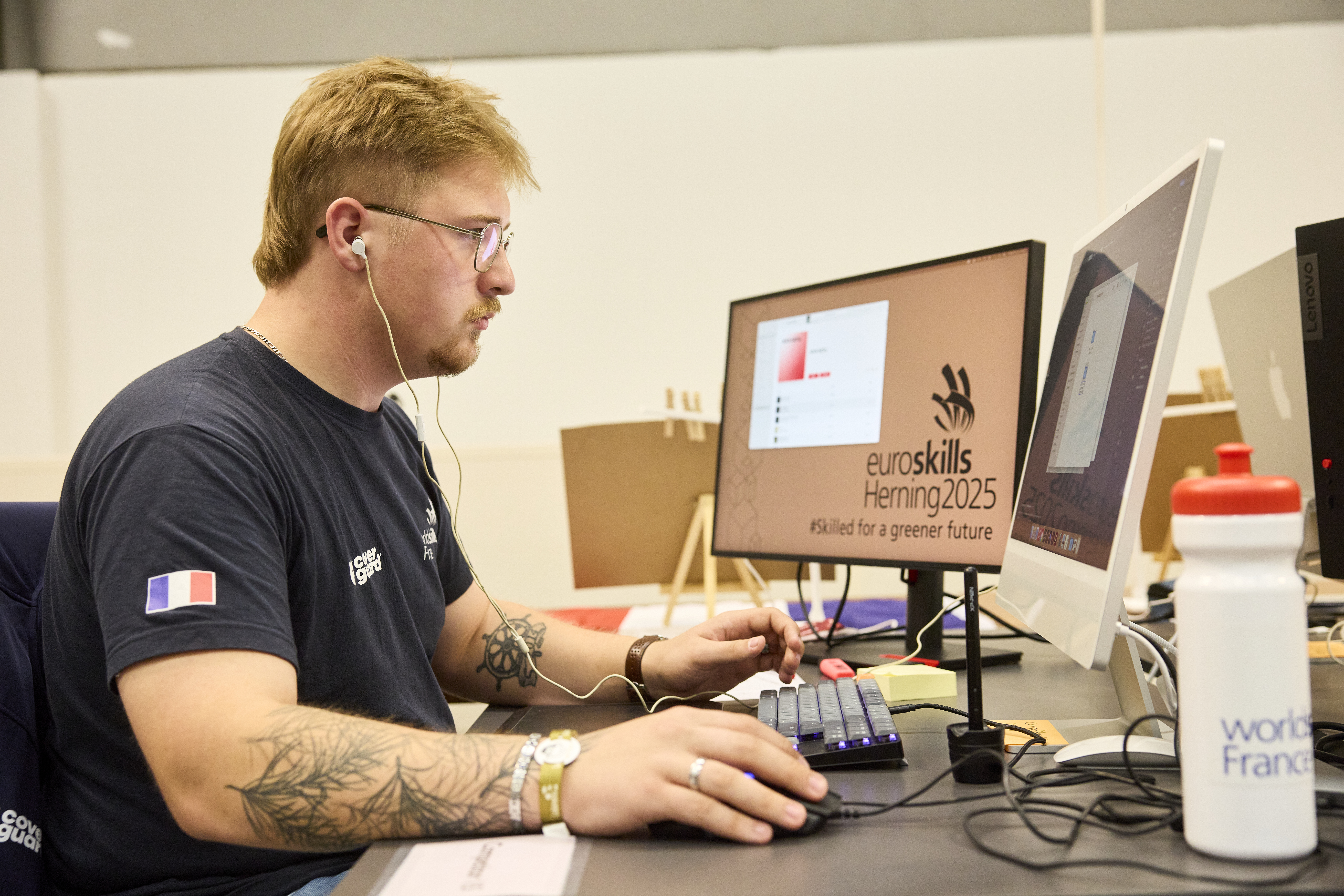 Lucas, en pleine épreuve aux Euroskills 2025. Photo : Worldskills France.