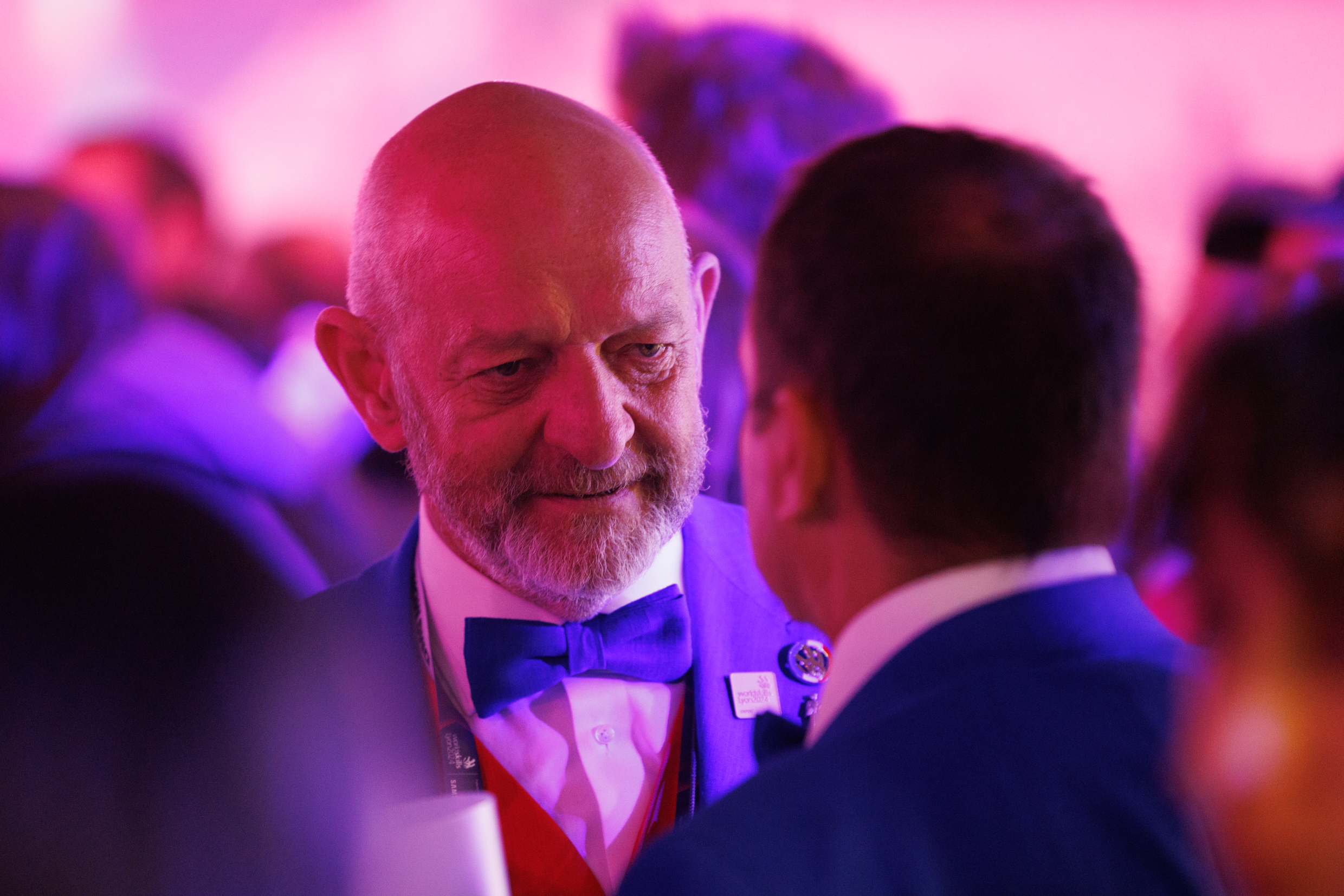 Serge Goulaieff, coach du jeune Denis Merlo, champion du monde catégorie service en restaurant. Photo : Xavier 