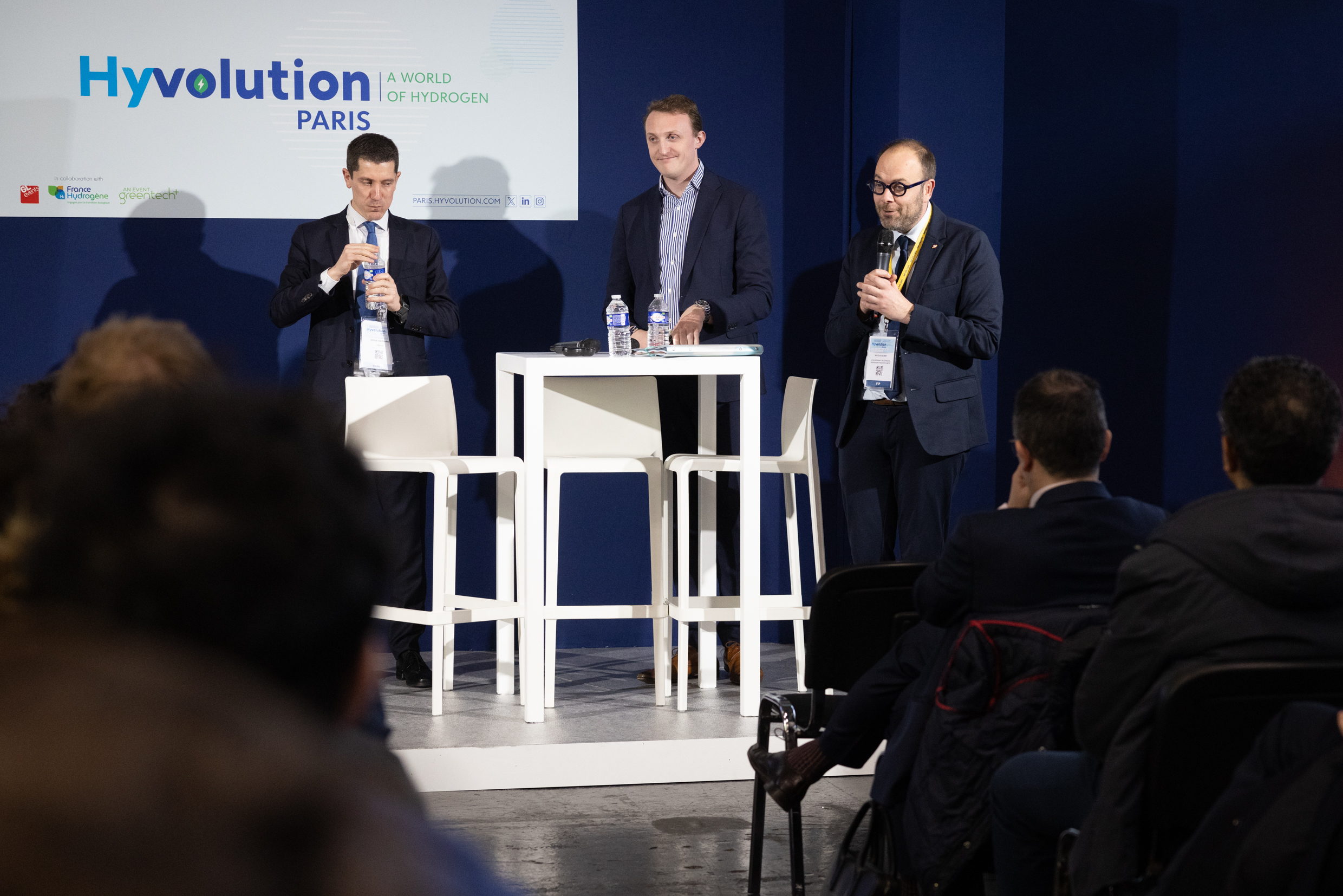 Nicolas Soret, Vice-Président en charge de l'économie a animé une conférence sur l'importance de l'hydrogène en Bourgogne-Franche-Comté. Photo : Xavier Ducordeaux.