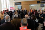 Lancement des travaux d'accessibilité à la gare de Dole (39), mercredi 13 mars 2019 - Photos Xavier Ducordeaux