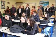 La Présidente Marie-Guite Dufay, accompagnée de Stéphane Guiguet, vice-président en charge des lycées et de l’apprentissage, a inauguré le raccordement à la fibre du lycée Stephen Liegeard, à Brochon (21), mardi 5 mars 2019 - Crédit photo DR