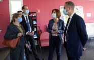 Visite du Centre hospitalier et de l’Institut de formation en soins infirmiers de Mâcon le 29 mars 2021 – Photo © Région Bourgogne-Franche-Comté