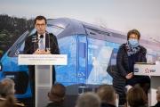 Officialisation de la commande par la Région Bourgogne-Franche-Comté de 3 trains à hydrogène pour un montant de 51,9 millions d’euros, vendredi 5 mars 2021 à Auxerre (89) - Photo Région Bourgogne-Franche-Comté