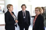 Christine Meyer, directrice de l'IFMS Montbéliard, Pascal Mathis, directeur de l'hôpital de Nord Franche-Comté et Marie-Guite Dufay, présidente de Région - Photo Région Bourgogne-Franche-Comté Léopoldine Dériot