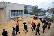 Visite de chantier des lycées Munier et Belin à Vesoul, mercredi 1er février 2023 - Photo Xavier Ducordeaux