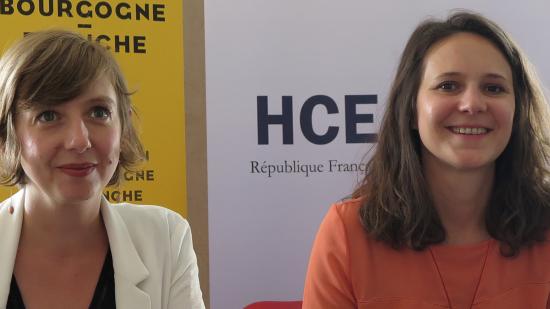 Laetitia Martinez, vice-présidente de la Région Bourgogne-Franche-Comté en charge de l’égalité, et Claire Guiraud, secrétaire générale du Haut Conseil à l’égalité entre les femmes et les hommes (HCE) - Photo DR