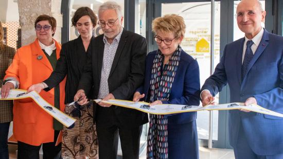 Inauguration du 1204, centre d’interprétation de l’architecture et du patrimoine, à la cité internationale de la gastronomie et du vin de Dijon, mercredi 4 mai 2022 - Photo Région Bourgogne-Franche-Comté Xavier Ducordeaux