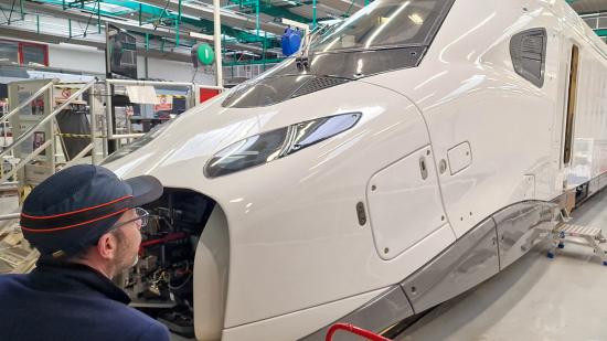 Le futur TGV M d’Alstom est assemblé dans les ateliers de Belfort - Photo Xavier Ducordeaux
