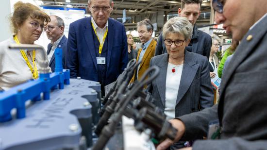 Viste du salon Hyvolution mardi 30 janvier 2024. Photo : Xavier Ducordeaux