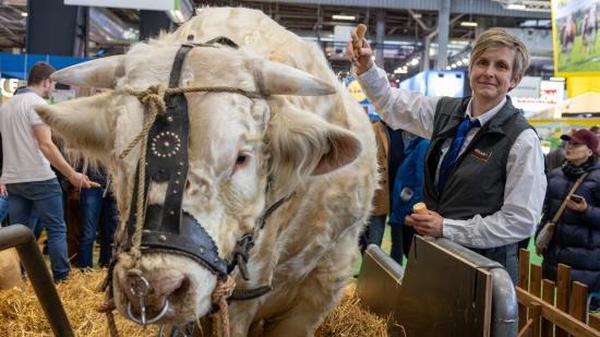 Rosanne Lemaître et son compagnon Loïc Pipponiau sont les champions toutes catégories du concours 2024. Photo : Xavier Ducordeaux.