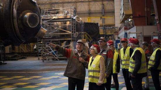 La Présidente de Région avait rendu visite à Framatome en 2019 pour évoquer le potentiel de la filière nucléaire. Photo : Vincent ARBELET.