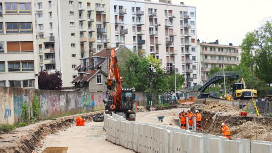 Première visite de chantier des travaux de la ligne TER des Horlogers, vendredi 18 avril 2024 - Crédit Maxime Scherepin