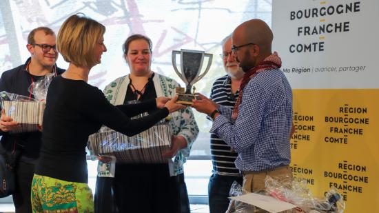 Majid Charaoui, chef de cuisine au lycée Gustave Eiffel a reçu le premier prix régional - Photo Océane Lavoustet
