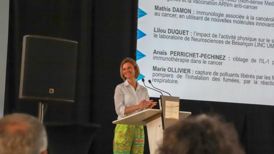 Océane Godard, Vice-présidente en charge des lycées a animé ces Rencontres de Brochon - Crédit Océane Lavoustet