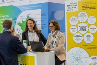 La région Bourgogne-Franche-Comté, présente pour la première fois sur la « European Hydrogen Week ». Photo : Xavier Ducordeaux.