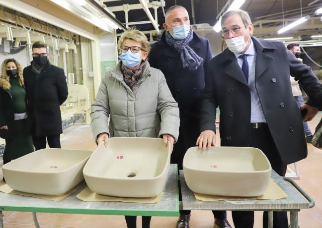 Inauguration de La Jurassienne de Céramique Française à Damparis (39) jeudi 9 décembre 2021 – Photo © Région Bourgogne-Franche-Comté