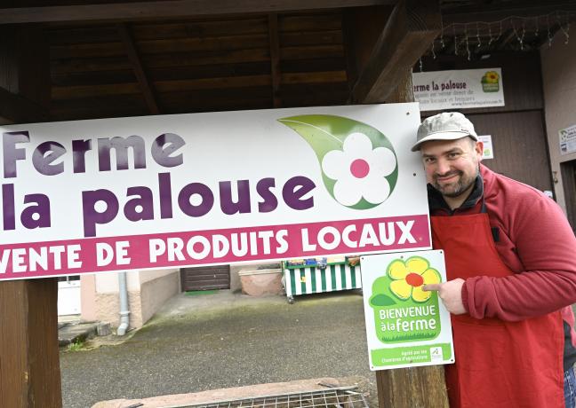 Julien Andlauer, créateur de la ferme La Palouse, à Anjoutey (90) - Photo Laurent Cheviet