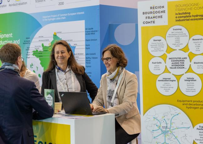 La région Bourgogne-Franche-Comté, présente pour la première fois sur la « European Hydrogen Week ». Photo : Xavier Ducordeaux.