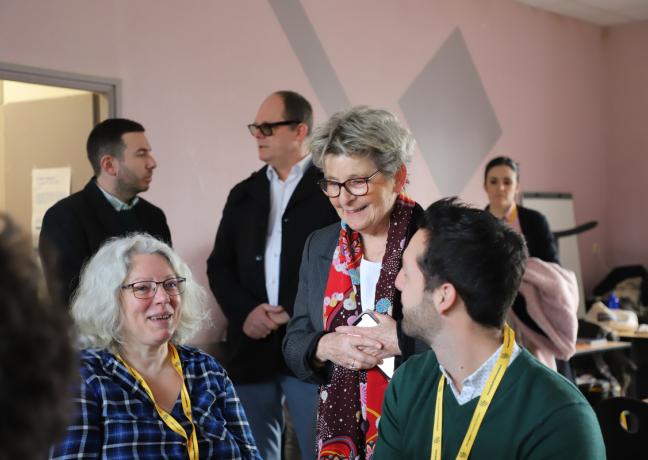 Les échanges entre Marie-Guite Dufay et les participants ont été nombreux et très divers - Photo Océane Lavoustet