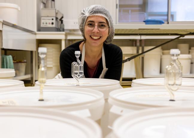 Eve Coltat a créé « Les aliments vivants » en 2022 à Besançon - Photo DR