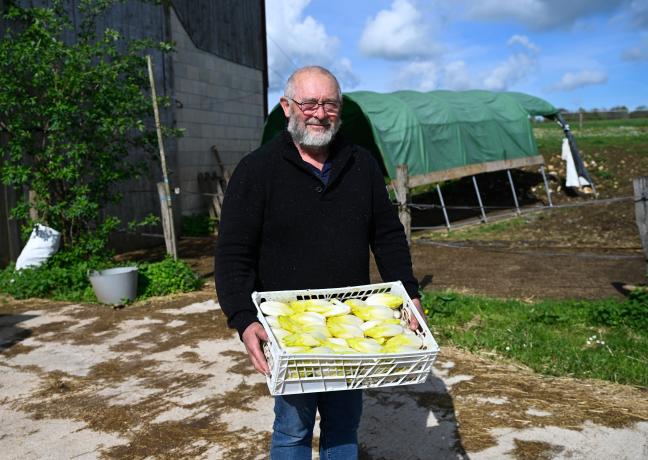 Pascal Faillenet, cultivateur d’endives à Charbonnières-les-Sapins (25) – Photo Guillaume Hutin