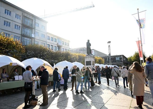 La Maison de Bourgogne-Franche-Comté est située sur la place centrale de Mayence. Crédit : Marie Grob / Maison de Bourgogne-Franche-Comté